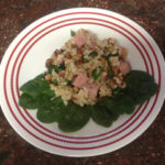 almond ham with rice