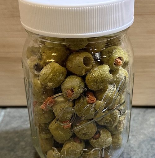 freeze dried green olives