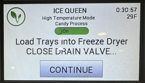 Candy Mode on the Ice Queen Freeze Dryer