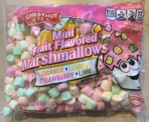 flavored mini marshmallows in the bag